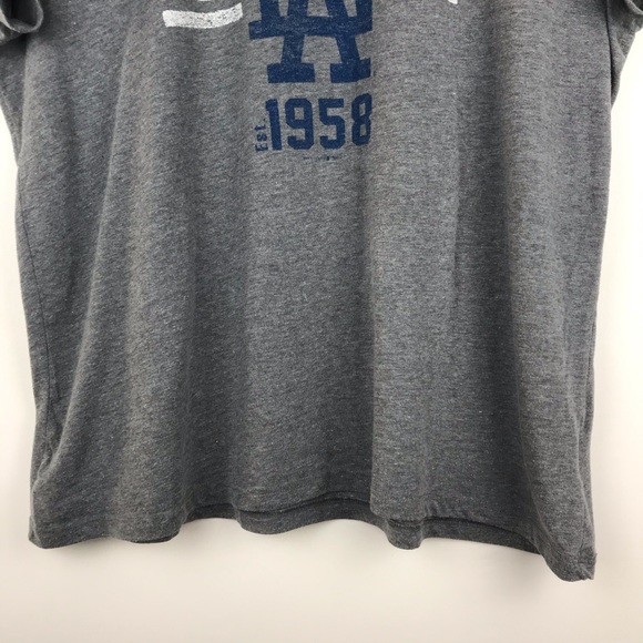 MLB LA Dodger 1958 Grey Short Sleeve T-Shirt - Picture 8 of 11